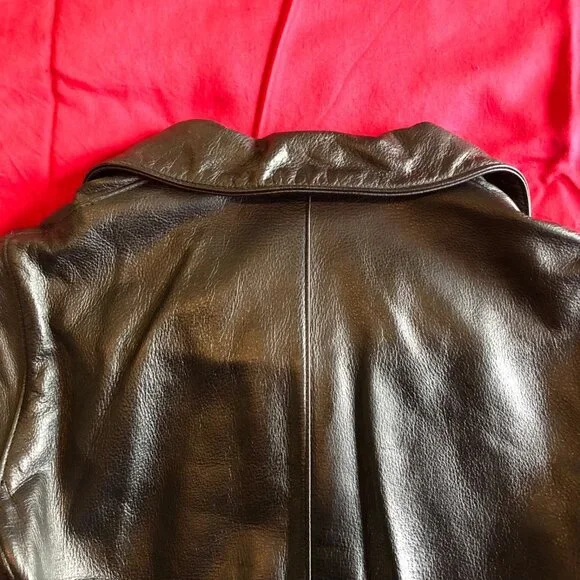Northbound Leather Men's Black Leather Lace Up T Shirt (Item 6034) sz XS/38